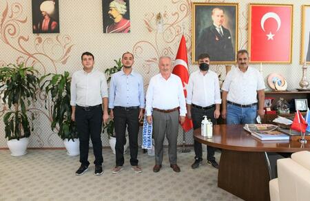 Vatan Partisi heyeti, Aksu Belediye Başkanı Halil Şahin'i ziyaret etti